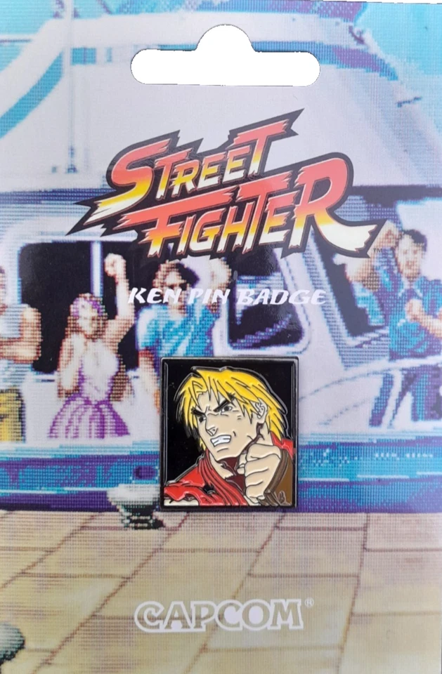 OFFICIAL CAPCOM STREET FIGHTER KEN PIN BADGE By KOYO STREETFIGHTER BRAND NEW! - Image 2 of 2