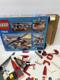 Lego City Rescue Helicopter Set 7903  w/ Instructions, Box Near Complete