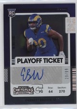 2021 Panini Contenders Rookie Playoff Ticket 29/99 Earnest Brown IV Auto 11oq