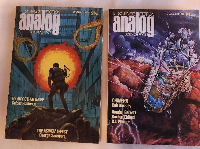 analog science fiction magazine, Nov, Dec 1976
