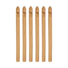 Wooden Bamboo Crochet Hook 10.0mm US Size N Size 15 Knitting Needles 6Pcs