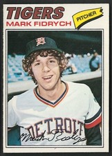 1977 O-PEE-CHEE DETROIT TIGERS MARK FIDRYCH ROOKIE CARD #115 NR-MNT/MINT. rookie card picture
