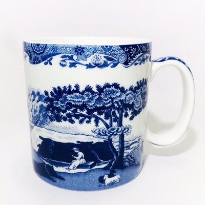 Spode Original ''Italian'' C1816 Cup Mug Made In England Farm Animals Blue White