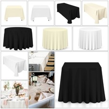 Square Round Rectangular Polyester Fabric Table Cover Cloths for Catering Supply