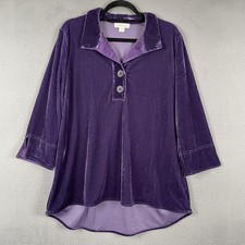Coldwater Creek Tunic Womens M Purple Velvet ...