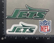 LOT OF 3 NEW YORK JETS IRON ON EMBROIDERED PATCH