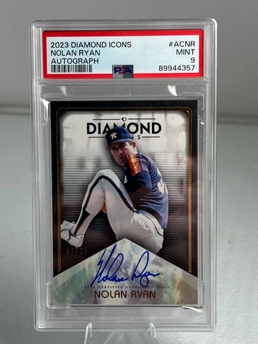 2023 Topps Diamond Icons Nolan Ryan Auto Card 02/25 AC-NR psa 9 low population