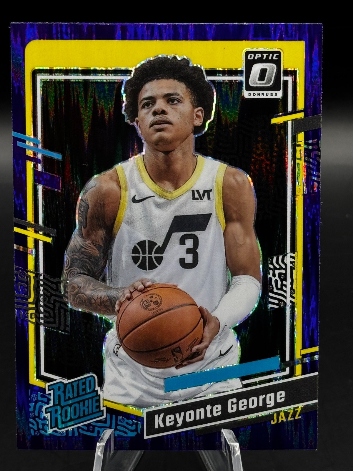 2023 Donruss Optic #223 - Keyonte George RC (Purple Shock Prizm) Utah Jazz