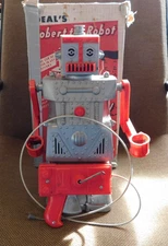 1950's Ideal Robert The Robot - Missing Top Piece - Rusted Bottom - Untested