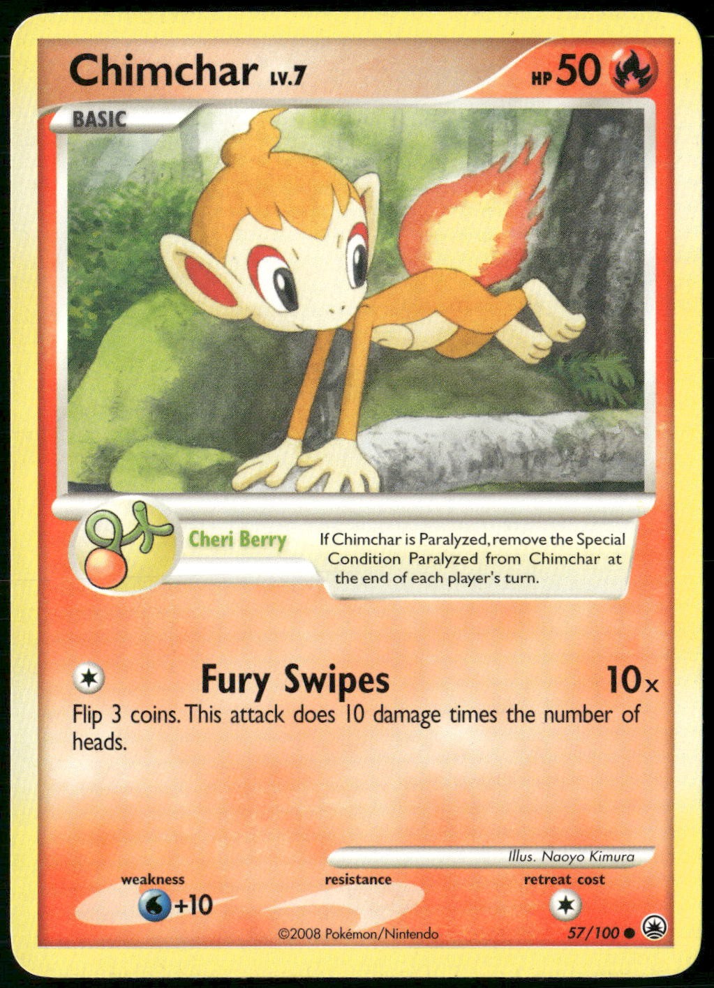 Chimchar (57) Regular 57/100 Majestic Dawn NM