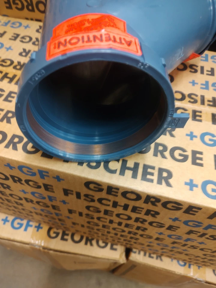 Box of 5 George Fisher 52604 4" PPFR Fuseal Sanitary Tee Wye New Foto 4 de 4