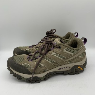 Merrell Moab 2 Vent Shoes Womens Size 8.5 Brown Trail Hiking Vibram J033286