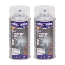2x Rostumwandler Spray 300ml Spraydose Rostentferner Rostschutz Grundierung Klar