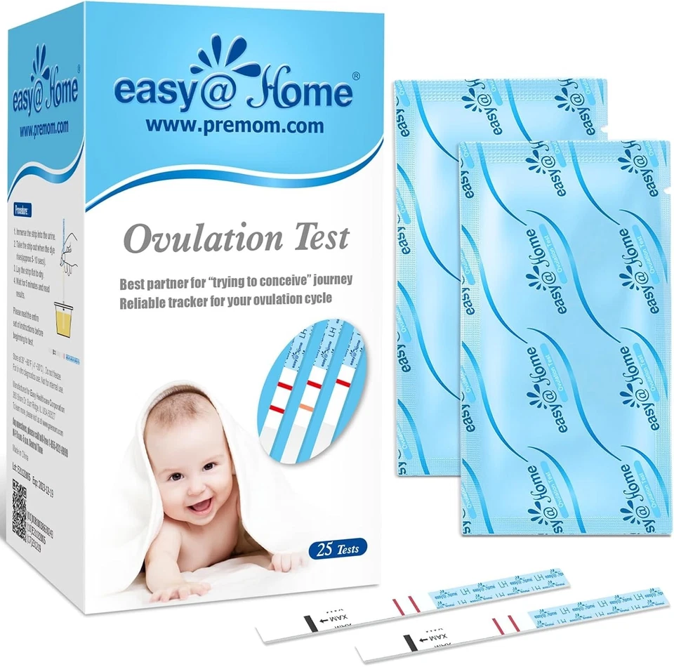 25 x Ovulation Test Strips, Ovulation Predictor Kit, Powered by Premom Ovulatio