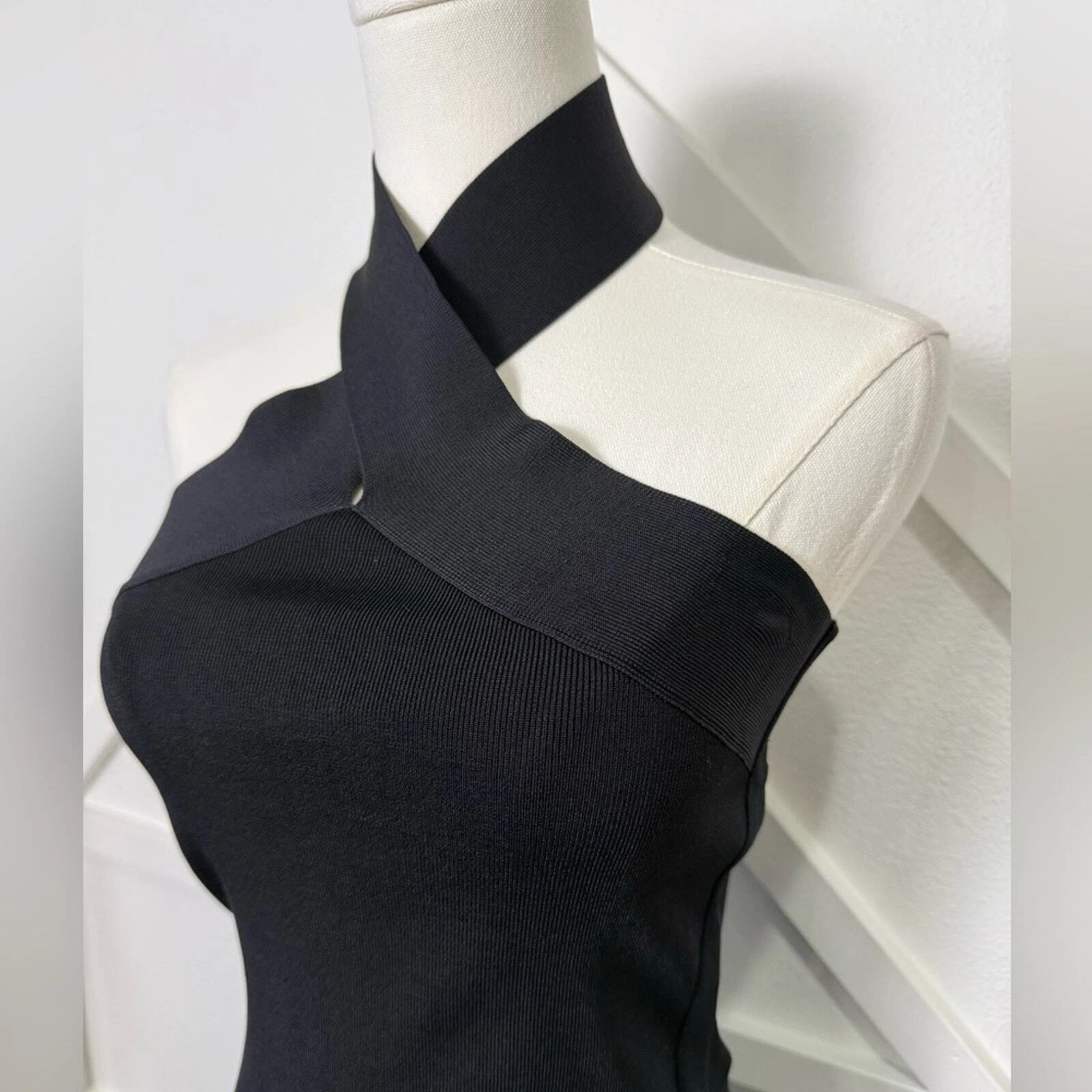 Abito Alexander Wang Body Con in maglia con ferretto colore nero taglia media