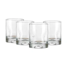 Set of 4 12.5oz Clear Drinking Glasses Ideal Juices Water Mixed Drinks New