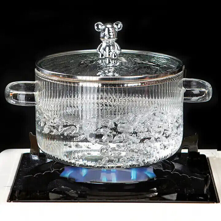 Heat Resistant Soup Pot High Borosilicate Cooking Glass Pot Heat Resistant Soup Pot High Borosilicate Cooking Glass Pot