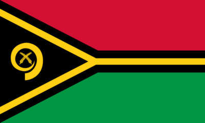 Vanuatu Flag Sticker 4'' Wide Country Island Oceania Melanesia Pacific VU