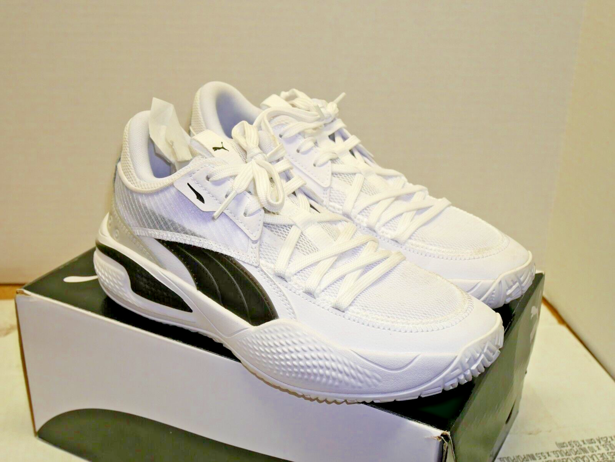 Puma Court Rider Team White -Black Shoe 195660-03 Mens Size BRAND  NEW