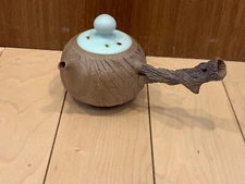 Chinese Dead Wood Side Handle Teapot Ceramic Tea Pot