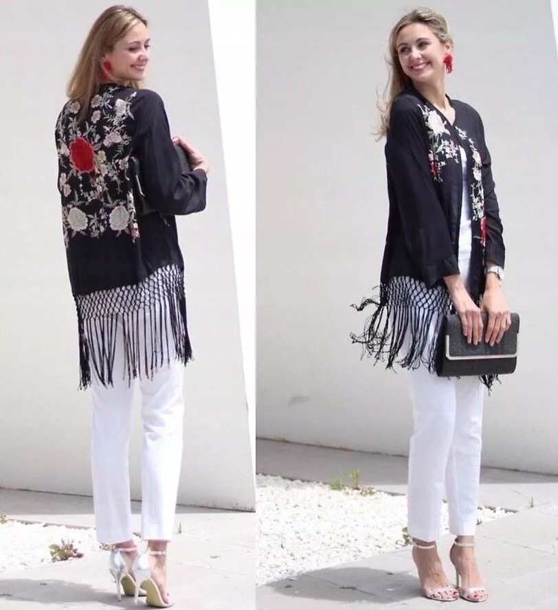 Norma Gran cantidad Existencia ZARA BLACK FLORAL EMBEDDED FRINGE JACKET KIMONO BLOGGERS SIZE XS EXTRA SMALL | eBay Norma Gran cantidad Existencia ZARA BLACK FLORAL EMBEDDED FRINGE JACKET KIMONO BLOGGERS SIZE XS EXTRA SMALL | eBay