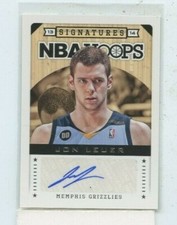JON LEUER 2013-14 PANINI HOOPS SIGNATURES AUTO AUTOGRAPH #45 