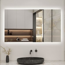 Specchio da bagno a LED con antiappannamento, oscuramento, retroilluminato