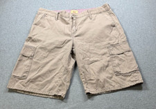 VTG Levi's Womens Cargo Shorts 12 Tan Red Tag Blk Batwing 6 Pkt