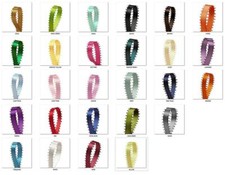 3/16" X 50 Yards Feather Picot Edge Double Faced Satin Ribbon Art Sewing