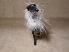 FANCY BLACK GREYHOUND WHIPPET PLASTIC 3.5  X 4.5  ORNAMENT HOLIDAY TIME CB685 