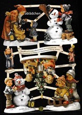 # GLANZBILDER # EF 7506 Hummel (R) Kinder zu Weihnachten, toller Bogen v.2017 #