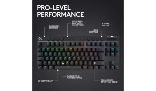 Logitech PRO X TKL Wireless Gaming Keyboard - Black NEW - Picture 5 of 9