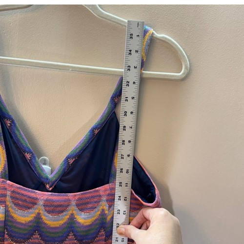 Ramy Brook Genevieve Maxi Dress V-Neck Metallic Babydoll Neckline Summer Size 12 - Picture 9 of 12