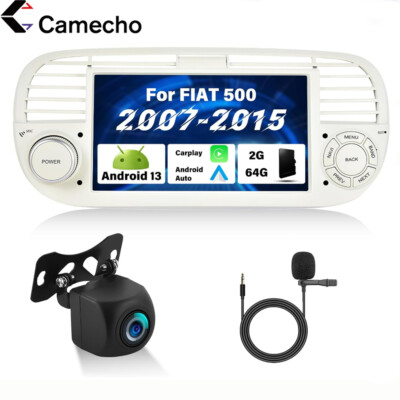 Autoradio Android 13 Carplay GPS Navi WIFI Bluetooth RDS für Fiat 500 2007-2015