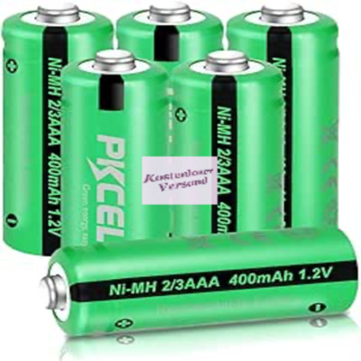 Wiederaufladbare Batterie NIMH 2/3AAA Akku(Nicht AAA),1.2V 400mAh,6 Stück,PKCELL