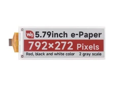 Waveshare 5.79inch E-Paper (B) Raw E-ink Display 792x272, Red/Black/White, SPI