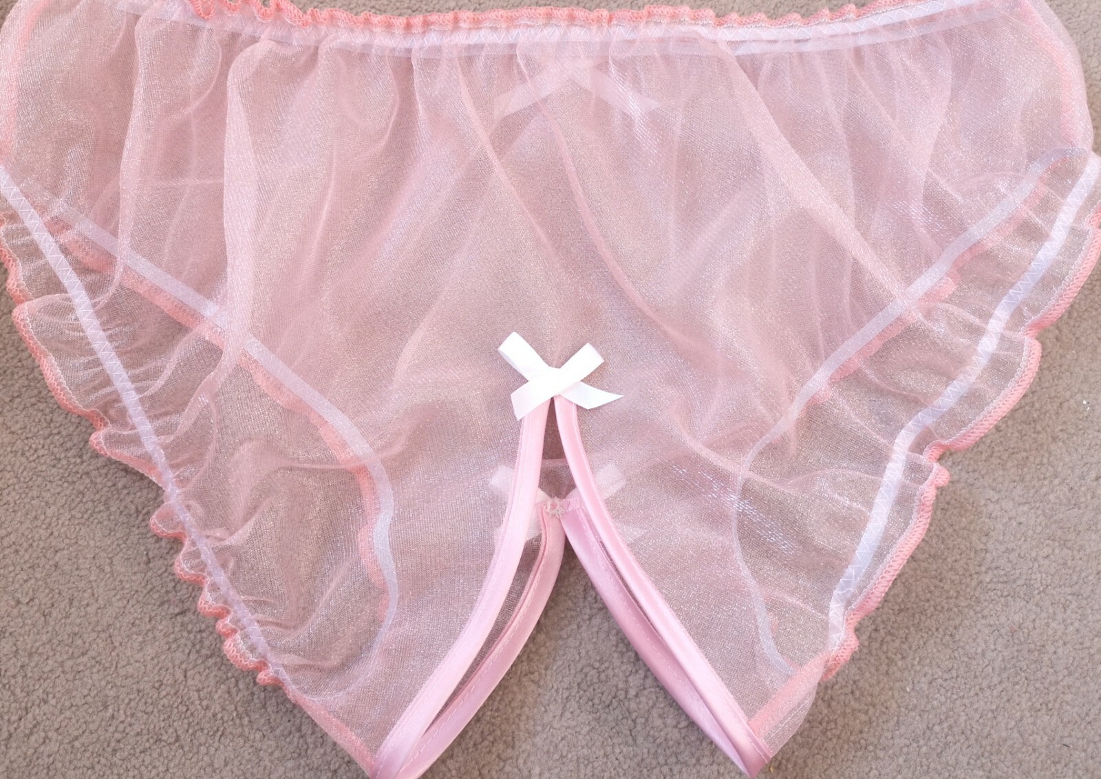 🌸MADE TO ORDER* "Organza see-through " CROTCHLESS Knickers any size