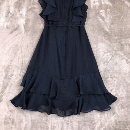 Tommy Hilfiger Kleid Sommer Frühling 38" Chiffon Rüschen dunkelblau gepunktet NEU - Bild 9 von 11