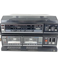 Sanyo GTX 707A PLL AM/FM Semi-Automatic Turntable Double Cassette Deck For Parts