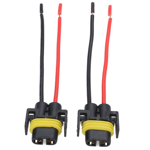 Wire Pigtail Female S H11 Two Harness Head Light High Beam Socket Connector Plug - Picture 4 of 6