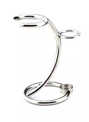 Men Shaving Stand Luxury Stainless Steel for Safety Cartridge Razor Brush Holder - Image 1 of 4