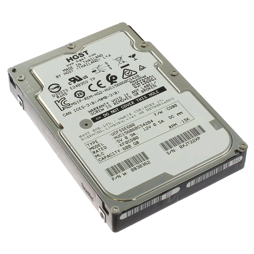 Hitachi SAS Festplatte 600GB 15k SAS 12G 2,5" - HUC156060CS4204 0B30362