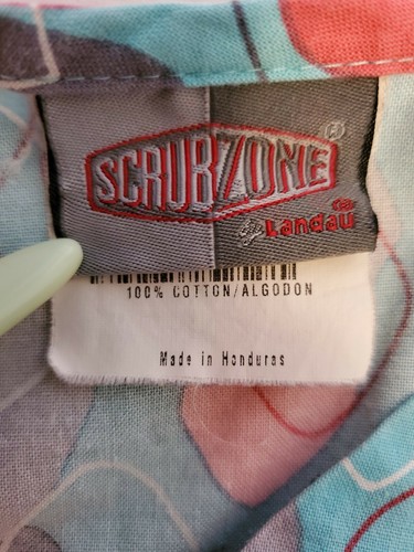 Scrub Zone Womens Scrub Top Large Medical Vet - Picture 9 of 10