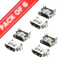 HDMI Port Socket Connector Replacement For PlayStation 5 PS5 & PS5 Pro, Pack 6