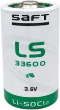 LS33600 Battery for SAFT LS33600BA Size D 3.6V 17000mAh Primary Lithium Battery