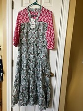 zara midi dress xs Green And Pink