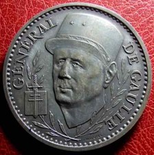Général de Gaulle 40è anniversaire de victoire contre l'Allemagne nazie médaille
