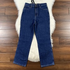 Wrangler Women's Size 29 X 28 Dark Wash High Rise Straight Leg Denim Jeans