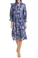 LOVESHACKFANCY Elspeth Tie Dye Lace Dress Midnight Hand Dye Size XS
