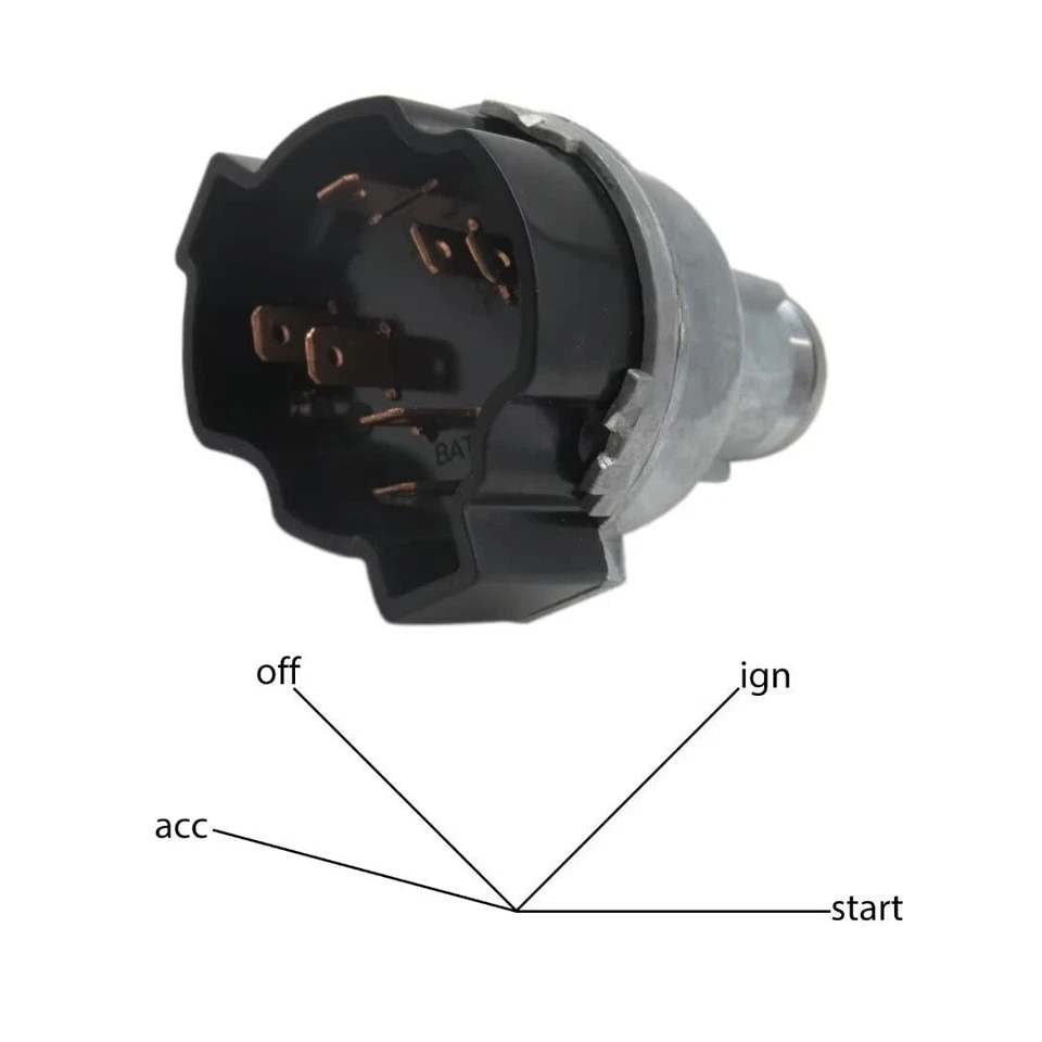 Interruptor de partida do cilindro de trava de ignição no painel com chaves para 1967-79 Chevrolet GMC - Imagem 3 de 4
